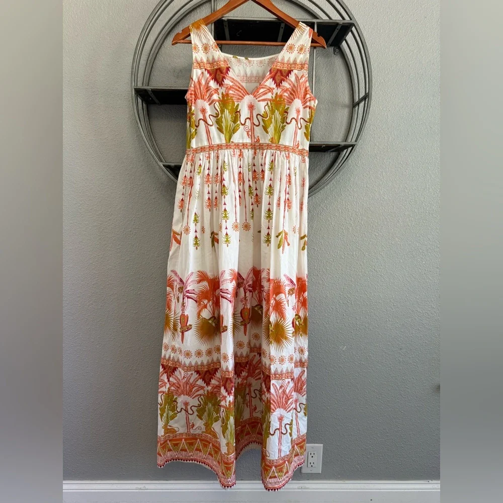 Le‎ Sirenuse Julia Winter Garden Cotton Maxi Dress - Picture 7 of 13